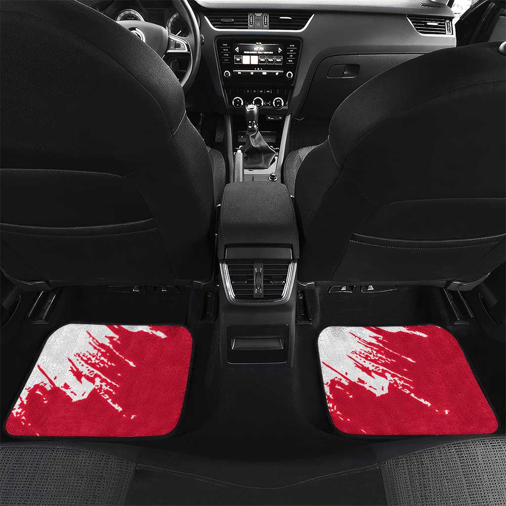 I Stand With Greenland Polar Bear Car Mats with Splattered Flag Pattern
