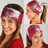 I Stand With Greenland Polar Bear Neck Gaiter with Splattered Flag Pattern