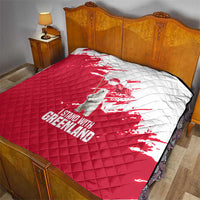I Stand With Greenland Polar Bear Quilt with Splattered Flag Pattern