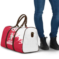 I Stand With Greenland Polar Bear Travel Bag with Splattered Flag Pattern