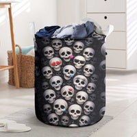 Emoji Skulls Laundry Basket Moodboard of the Dead
