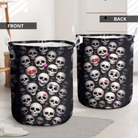 Emoji Skulls Laundry Basket Moodboard of the Dead