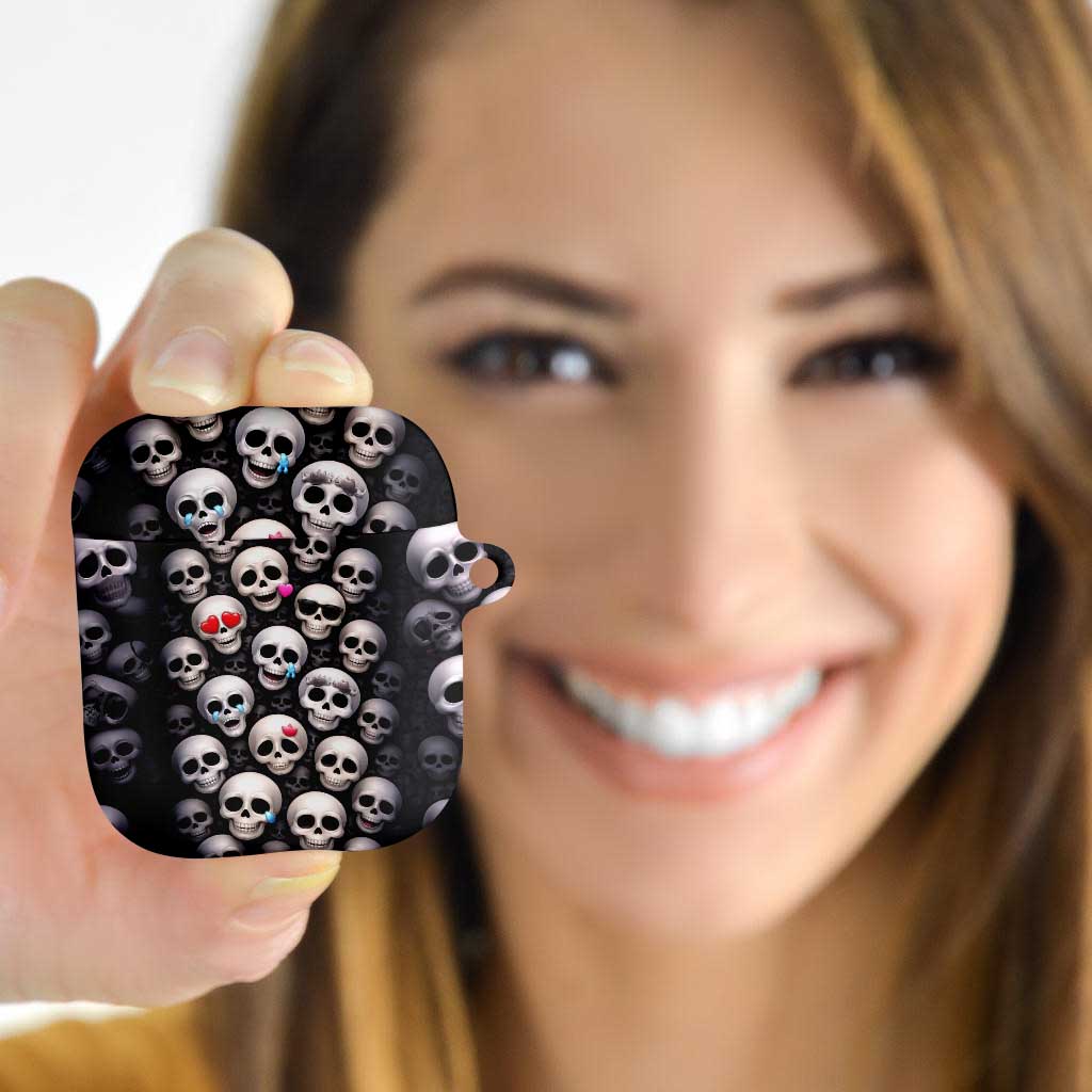 Emoji Skulls AirPods Case Moodboard of the Dead