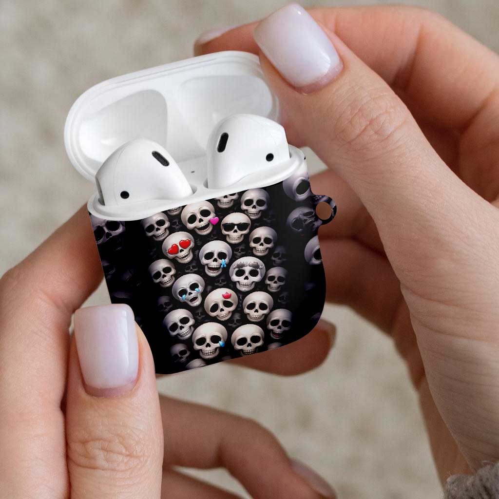 Emoji Skulls AirPods Case Moodboard of the Dead
