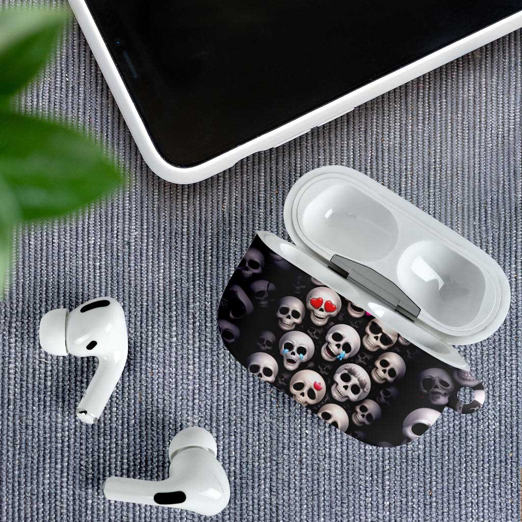 Emoji Skulls AirPods Case Moodboard of the Dead