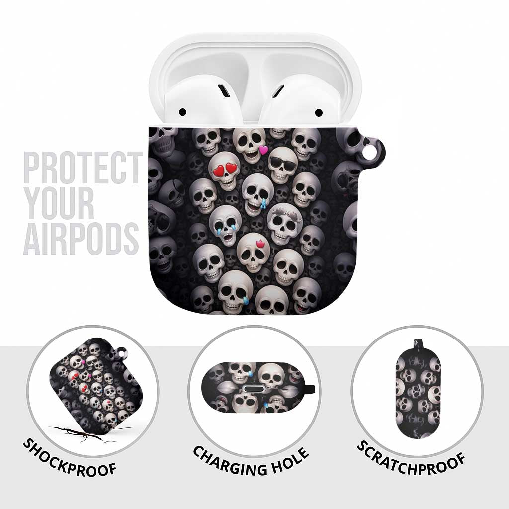 Emoji Skulls AirPods Case Moodboard of the Dead