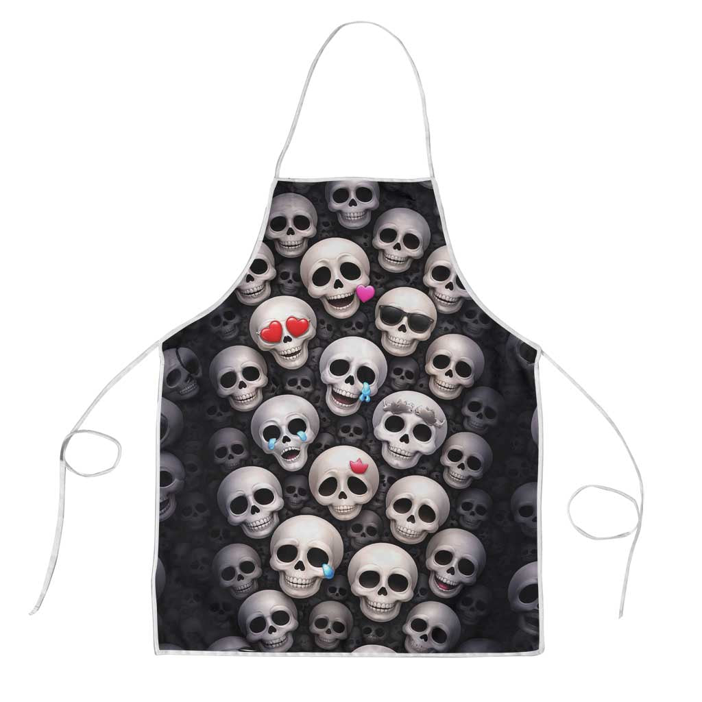 Emoji Skulls Apron Moodboard of the Dead