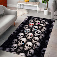 Emoji Skulls Area Rug Moodboard of the Dead