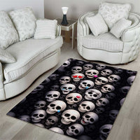 Emoji Skulls Area Rug Moodboard of the Dead