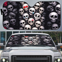 Emoji Skulls Auto Sun Shade Moodboard of the Dead