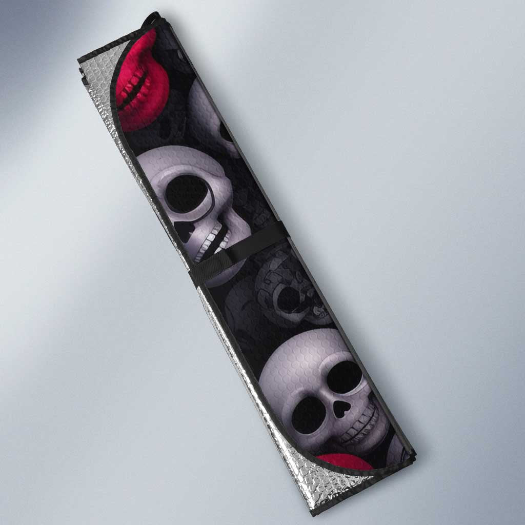 Emoji Skulls Auto Sun Shade Moodboard of the Dead