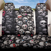 Emoji Skulls Back Car Seat Cover Moodboard of the Dead