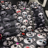 Emoji Skulls Back Car Seat Cover Moodboard of the Dead