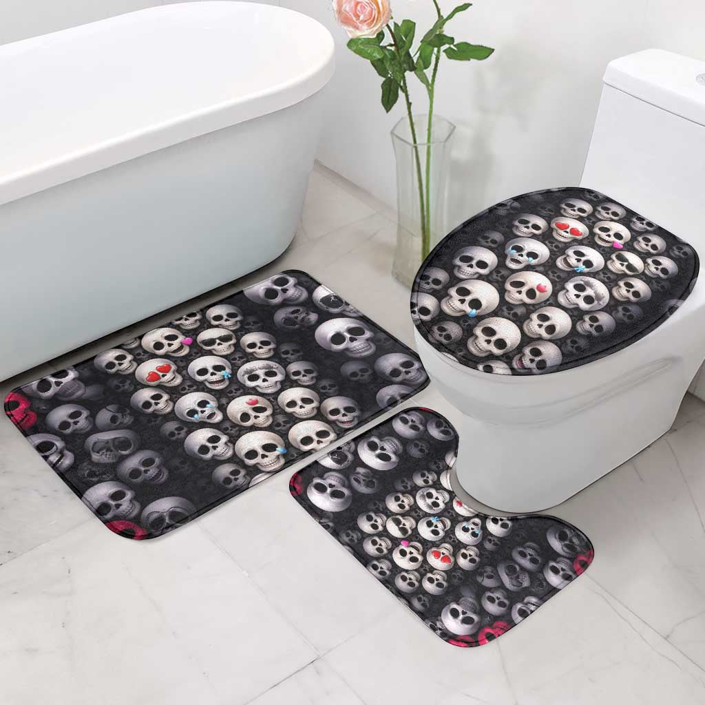 Emoji Skulls Bathroom Set Moodboard of the Dead