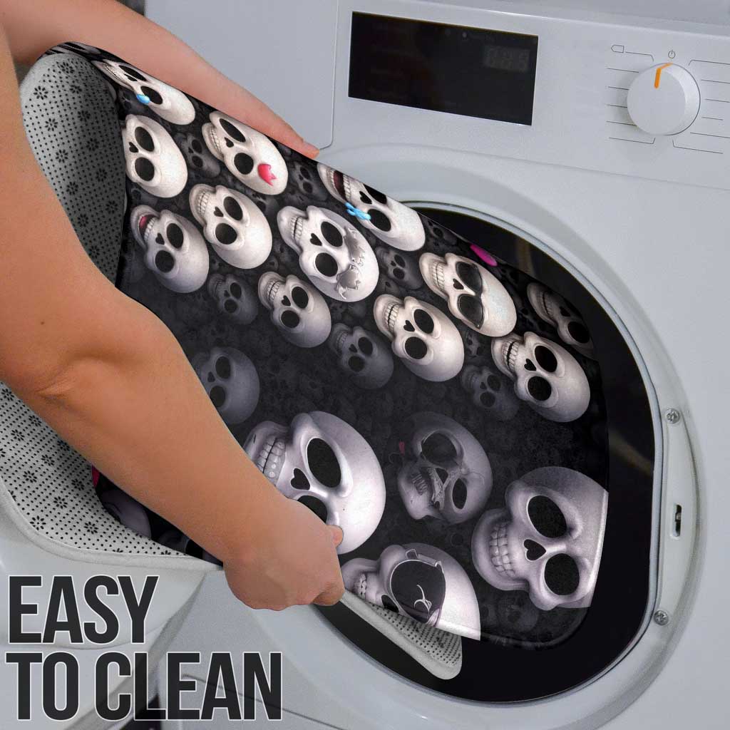 Emoji Skulls Bathroom Set Moodboard of the Dead
