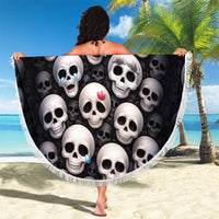 Emoji Skulls Beach Blanket Moodboard of the Dead