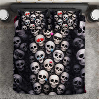 Emoji Skulls Bedding Set Moodboard of the Dead