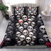 Emoji Skulls Bedding Set Moodboard of the Dead