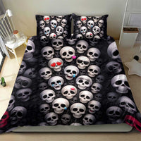 Emoji Skulls Bedding Set Moodboard of the Dead