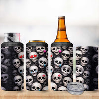 Emoji Skulls 4 in 1 Can Cooler Tumbler Moodboard of the Dead