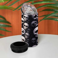 Emoji Skulls 4 in 1 Can Cooler Tumbler Moodboard of the Dead
