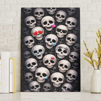 Emoji Skulls Canvas Wall Art Moodboard of the Dead