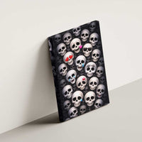 Emoji Skulls Canvas Wall Art Moodboard of the Dead