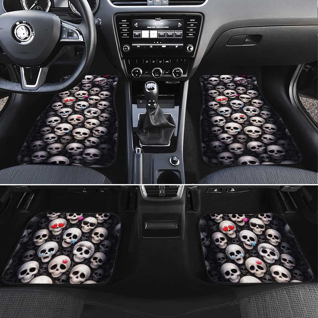 Emoji Skulls Car Mats Moodboard of the Dead