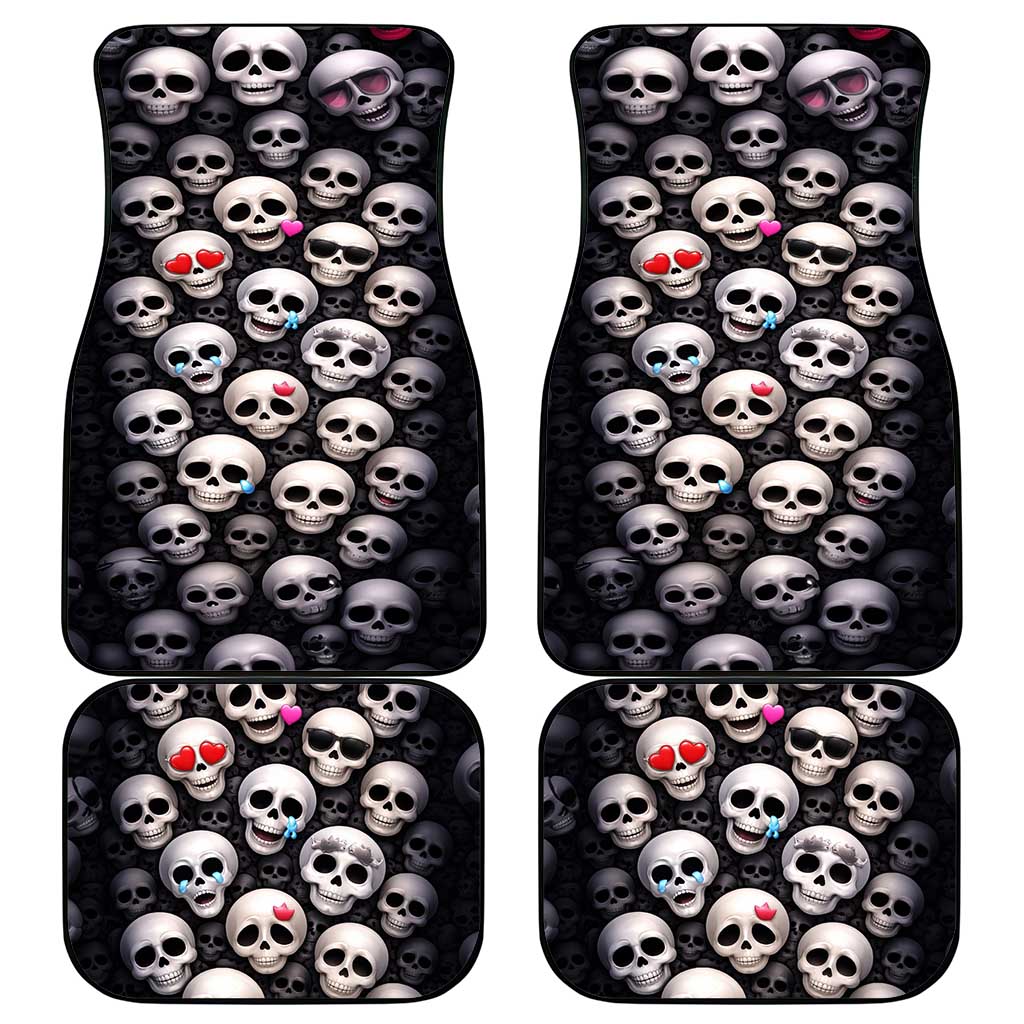 Emoji Skulls Car Mats Moodboard of the Dead