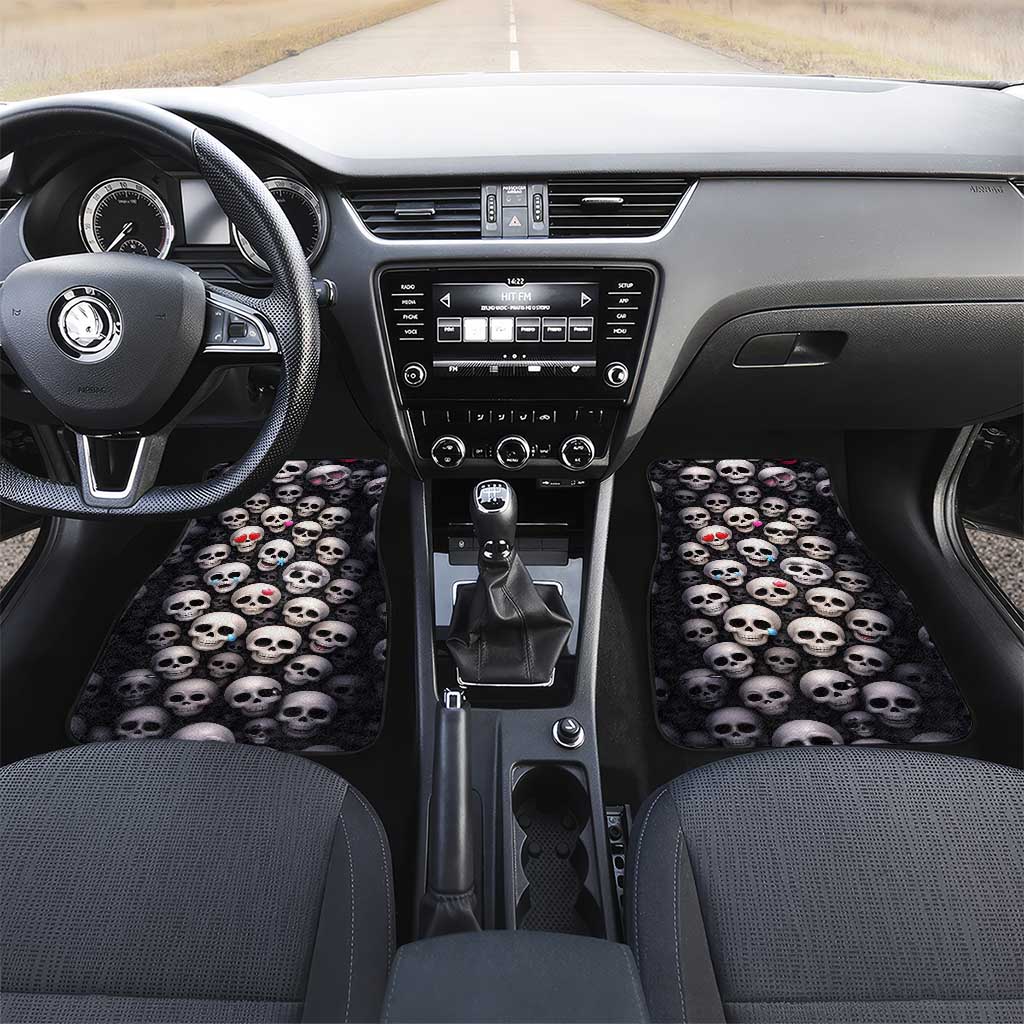 Emoji Skulls Car Mats Moodboard of the Dead