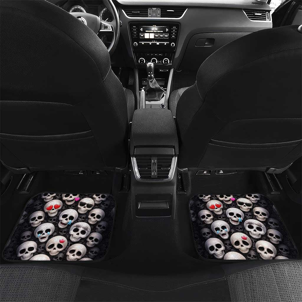 Emoji Skulls Car Mats Moodboard of the Dead