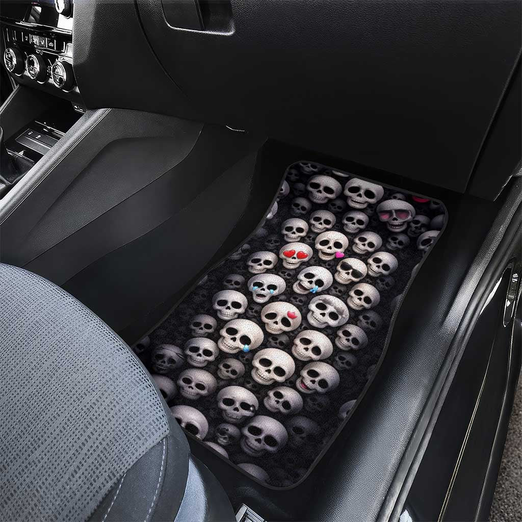 Emoji Skulls Car Mats Moodboard of the Dead