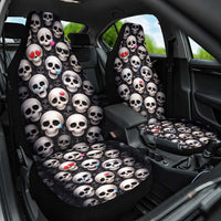 Emoji Skulls Car Seat Cover Moodboard of the Dead
