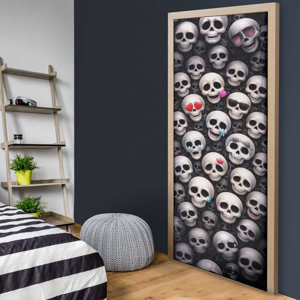 Emoji Skulls Door Cover Moodboard of the Dead