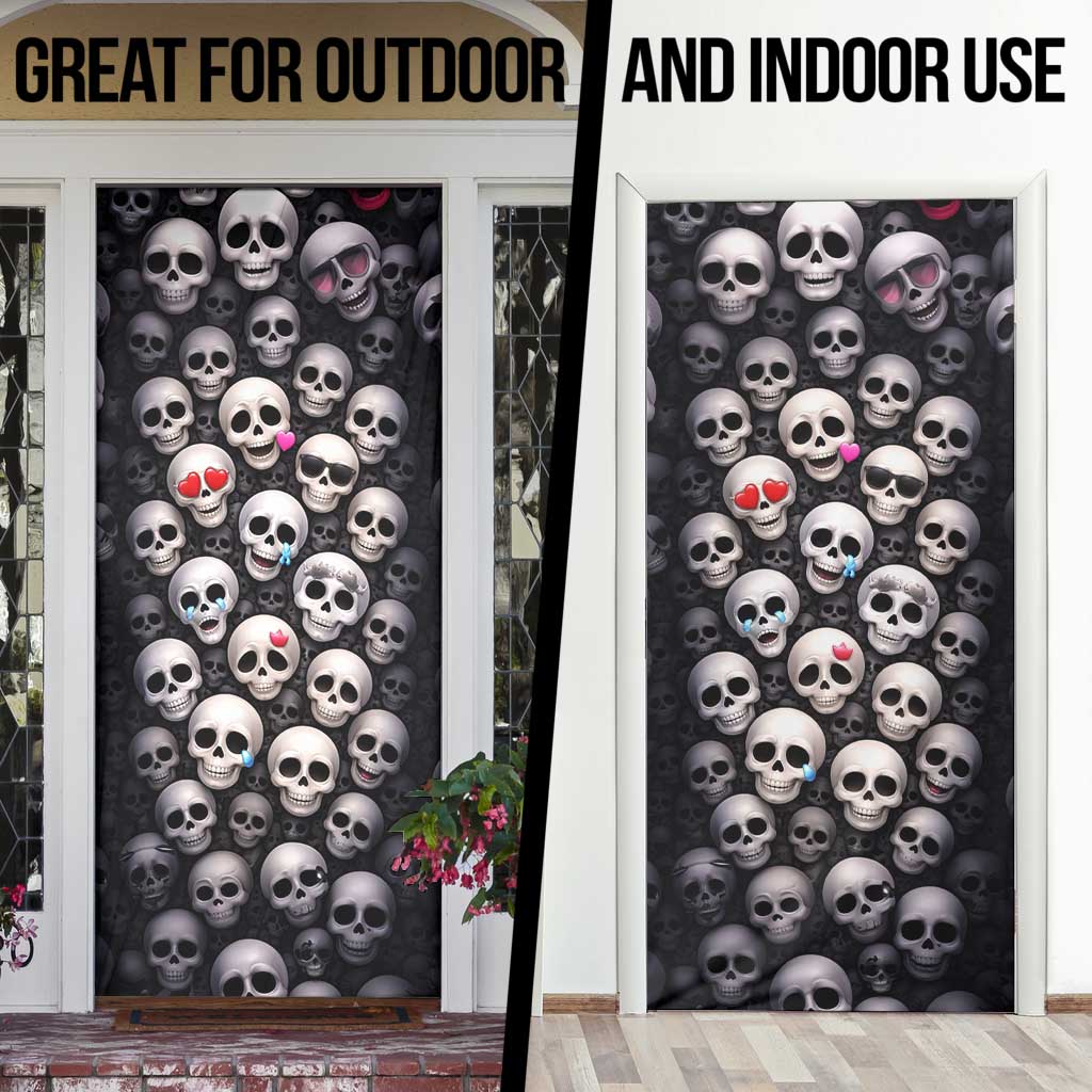 Emoji Skulls Door Cover Moodboard of the Dead