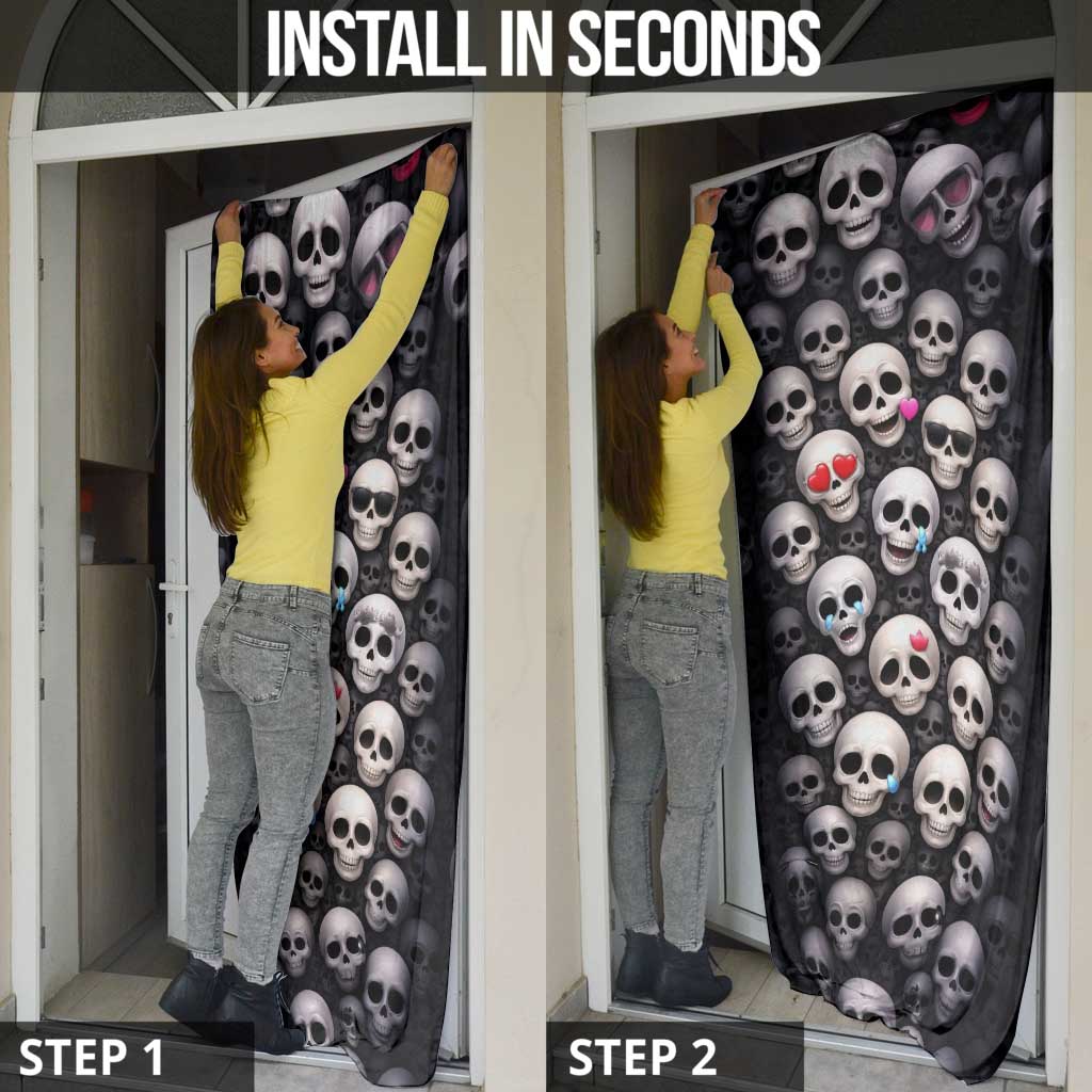 Emoji Skulls Door Cover Moodboard of the Dead