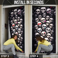 Emoji Skulls Door Cover Moodboard of the Dead