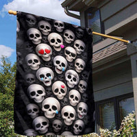 Emoji Skulls Garden Flag Moodboard of the Dead