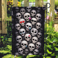 Emoji Skulls Garden Flag Moodboard of the Dead