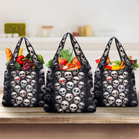 Emoji Skulls Grocery Bag Moodboard of the Dead