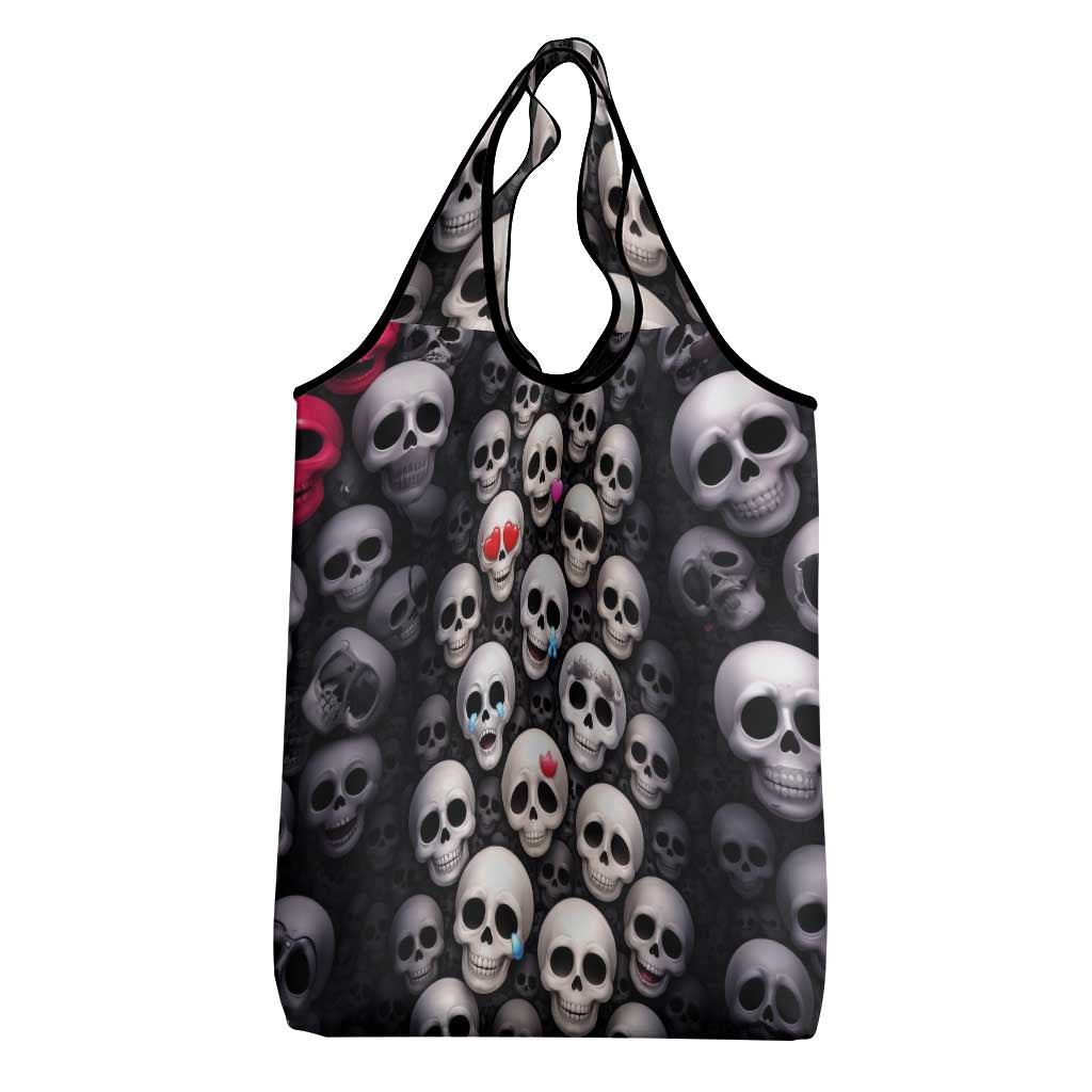 Emoji Skulls Grocery Bag Moodboard of the Dead