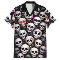 Emoji Skulls Hawaiian Shirt Moodboard of the Dead