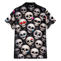 Emoji Skulls Hawaiian Shirt Moodboard of the Dead
