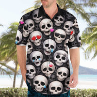 Emoji Skulls Hawaiian Shirt Moodboard of the Dead