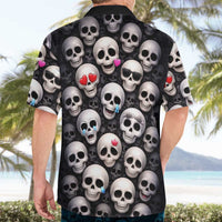 Emoji Skulls Hawaiian Shirt Moodboard of the Dead