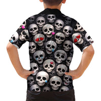 Emoji Skulls Hawaiian Shirt Moodboard of the Dead