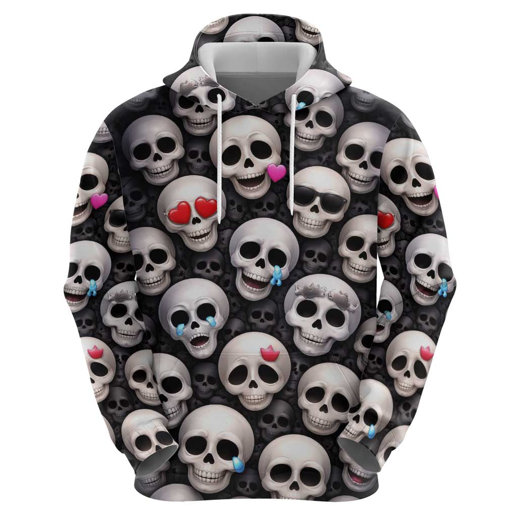 Emoji Skulls Hoodie Moodboard of the Dead