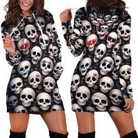 Emoji Skulls Hoodie Dress Moodboard of the Dead