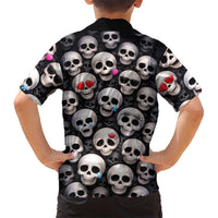Emoji Skulls Kid Hawaiian Shirt Moodboard of the Dead