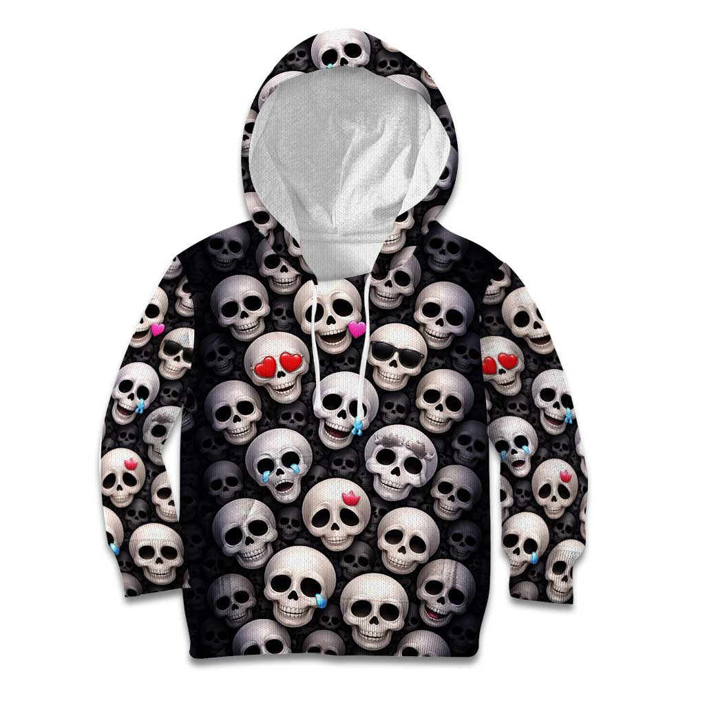 Emoji Skulls Kid Hoodie Moodboard of the Dead